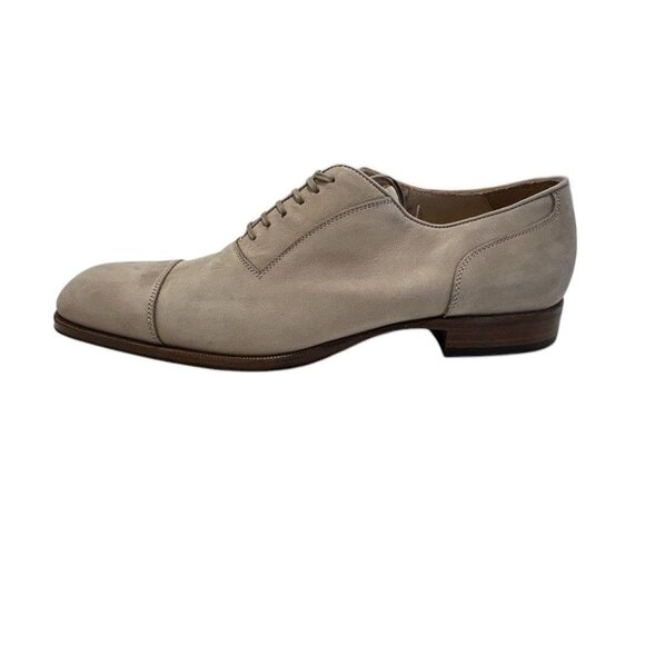 Faconnable Men\'s Suede Leather Lace Up Oxford Dress Shoes in Tan/Brown - Sz 10 main image 6